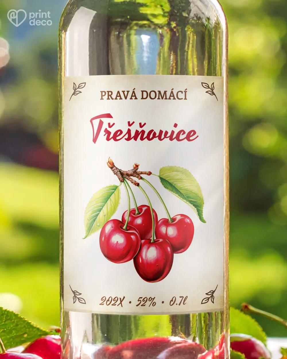 Etikety na třešňovici – motiv 09