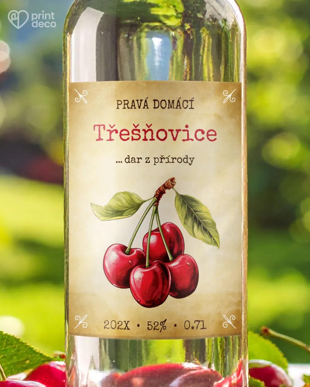 Etikety na třešňovici – motiv 10