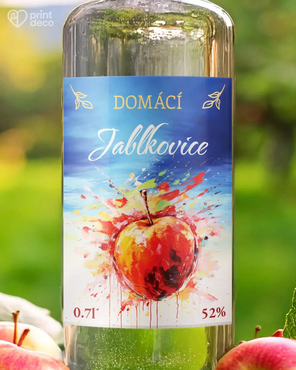 Etikety na jablkovici – motiv 04