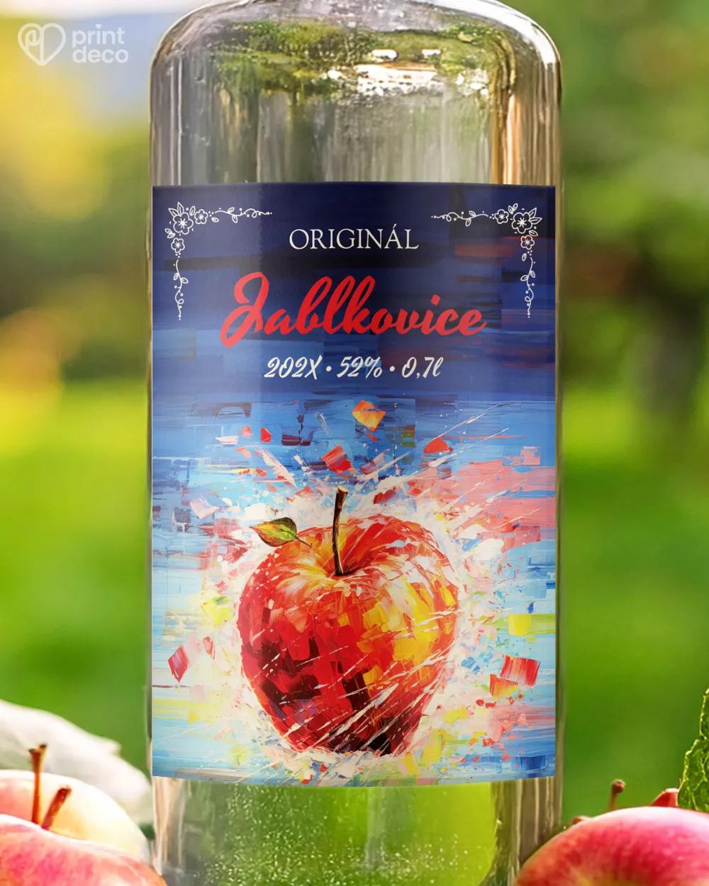 Etikety na jablkovici – motiv 05