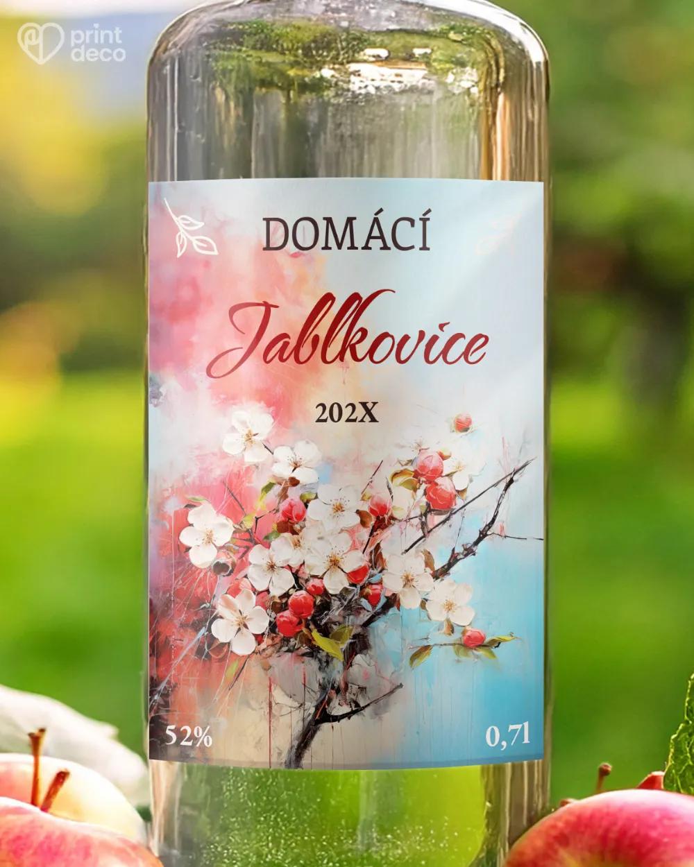 Etikety na jablkovici – motiv 06