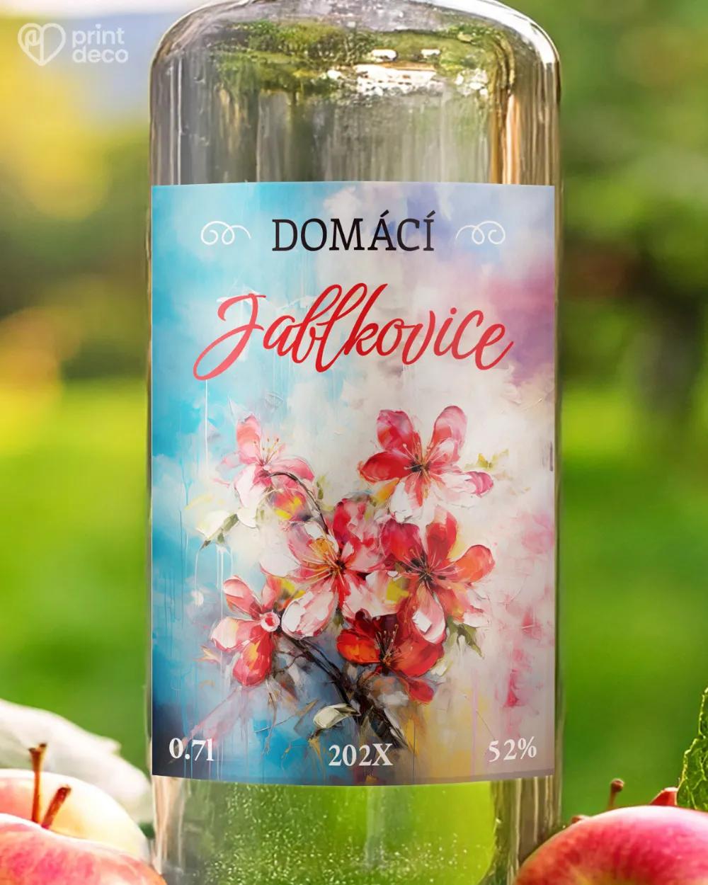 Etikety na jablkovici – motiv 07