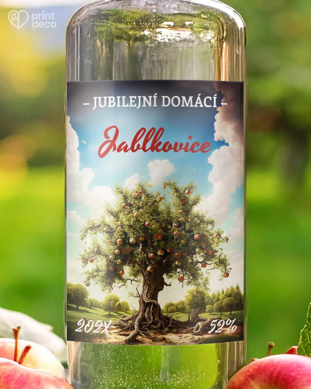 Etikety na jablkovici – motiv 09
