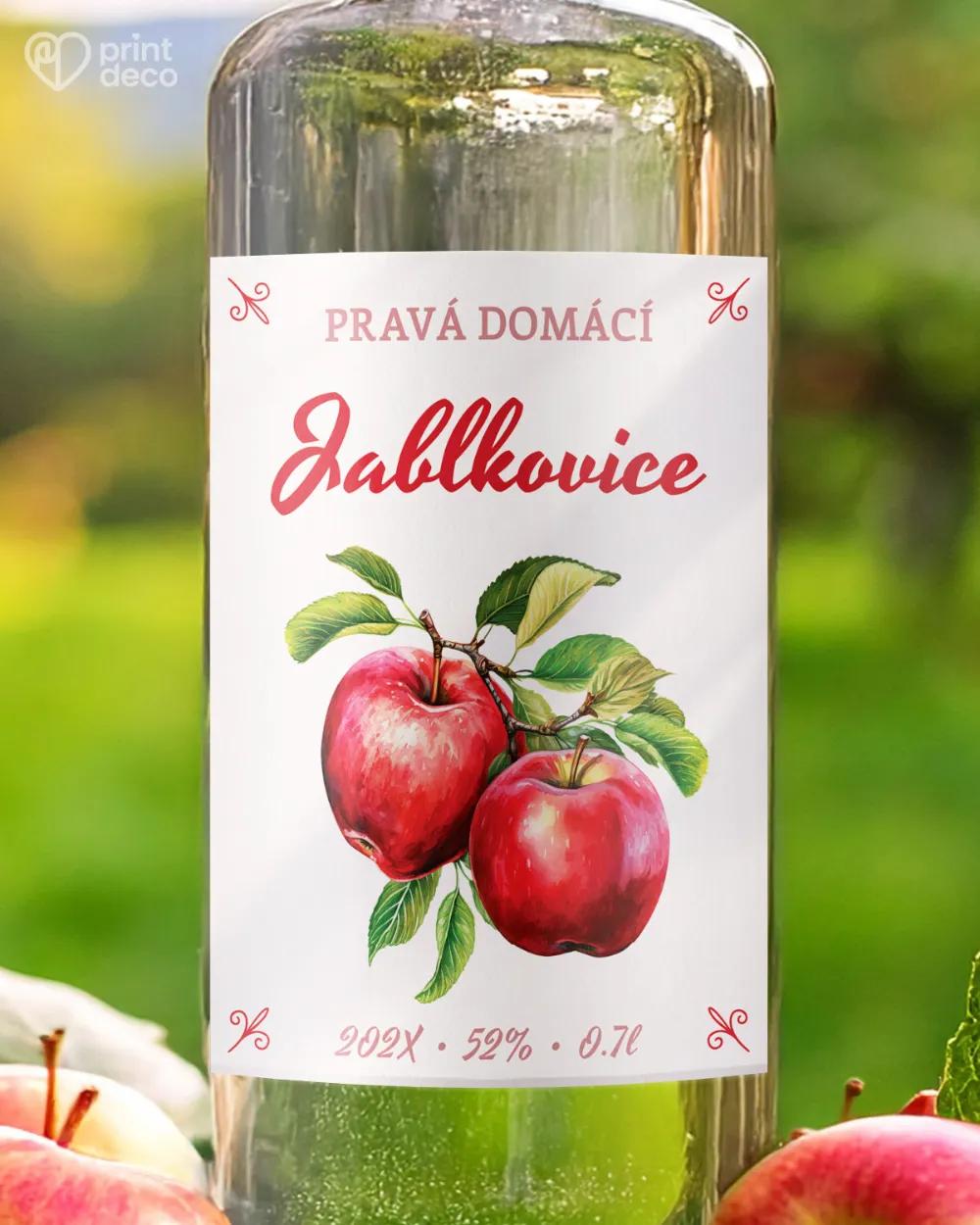 Etikety na jablkovici – motiv 12