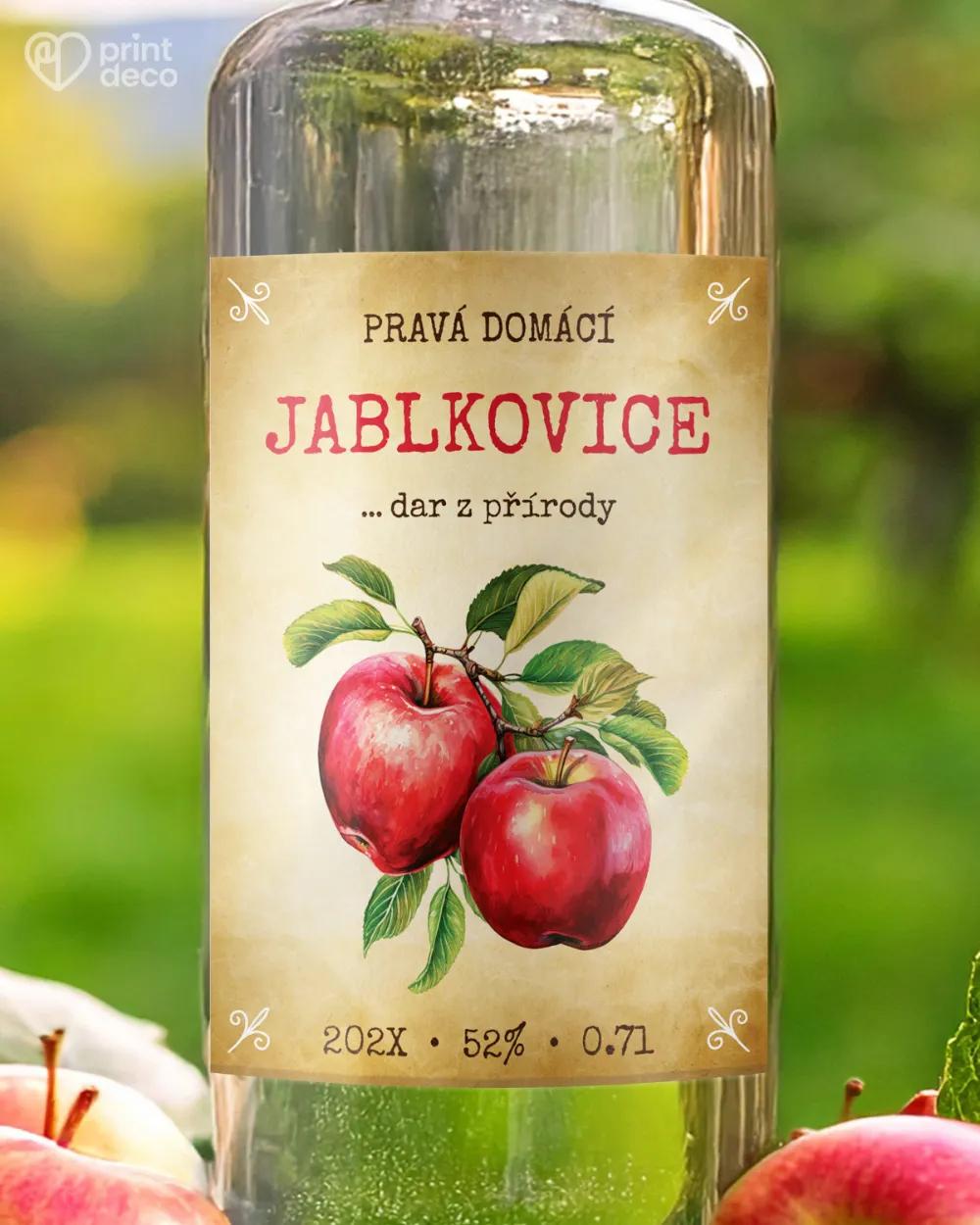 Etikety na jablkovici – motiv 14