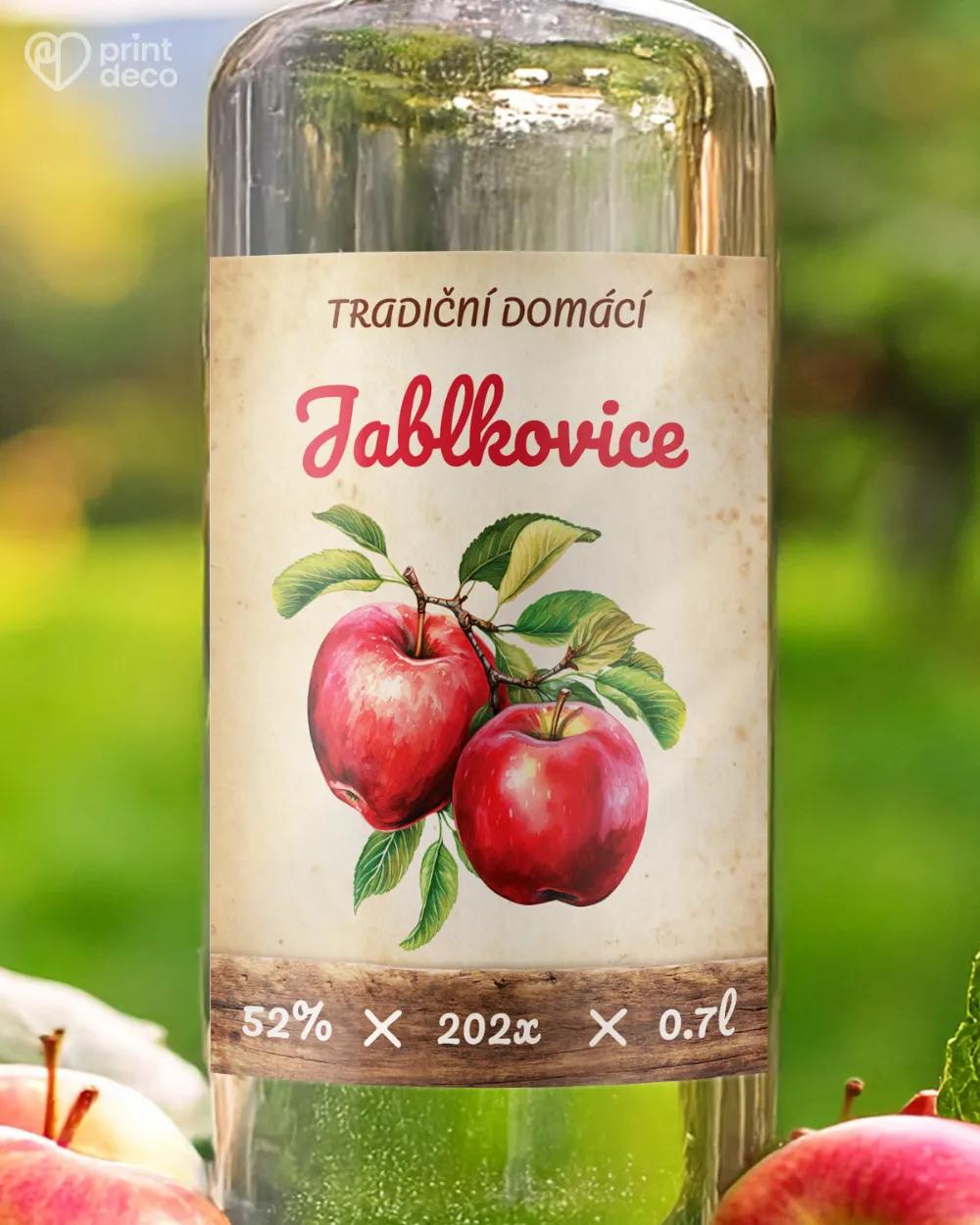 Etikety na jablkovici – motiv 15