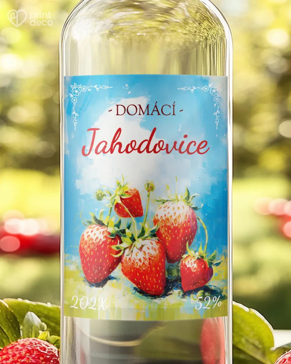 Etikety na jahodovici – motiv 01