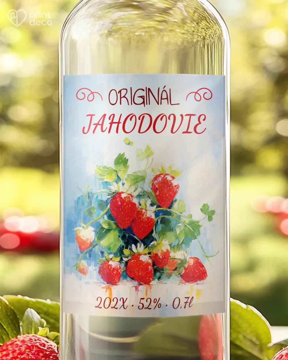 Etikety na jahodovici – motiv 02