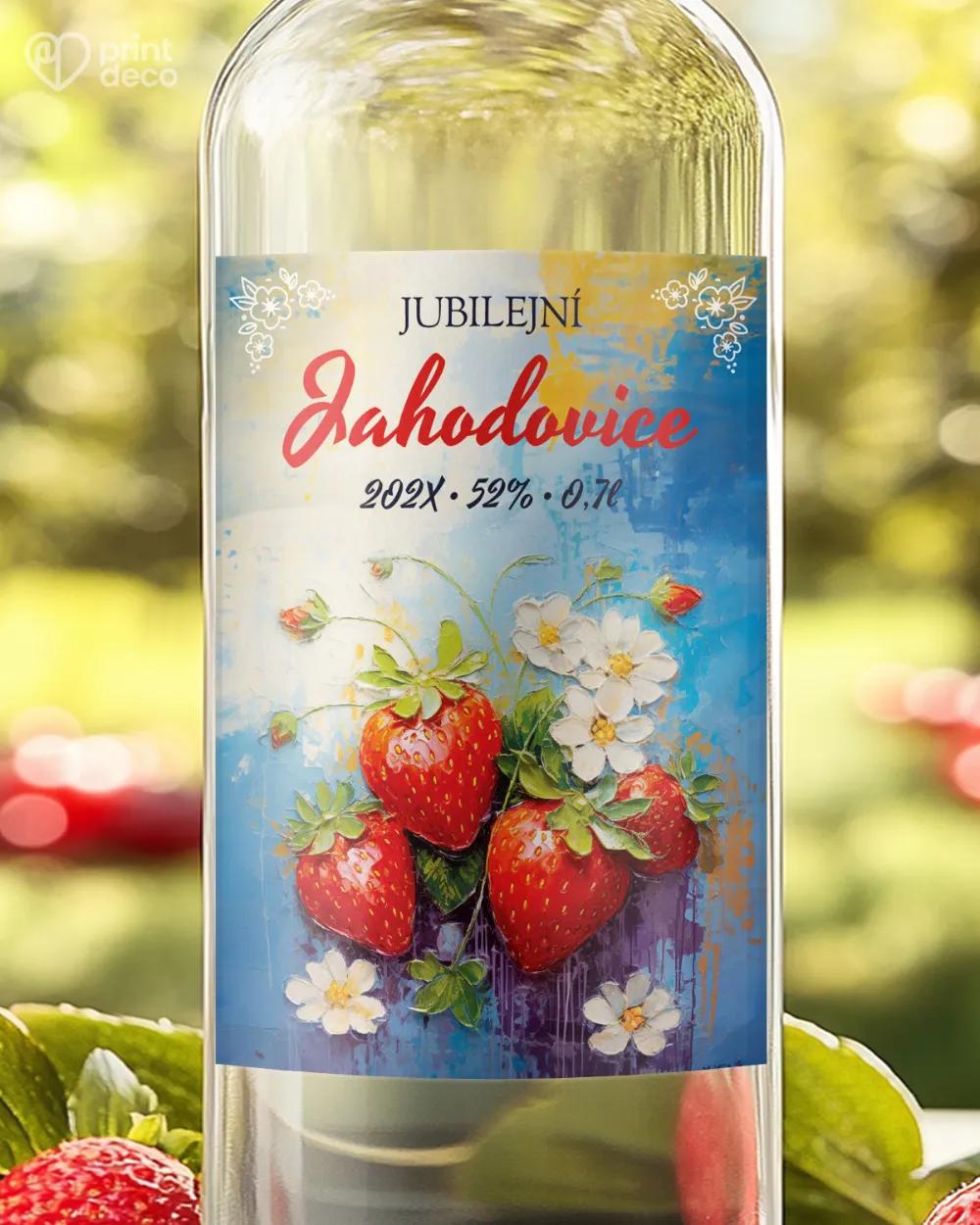 Etikety na jahodovici – motiv 03