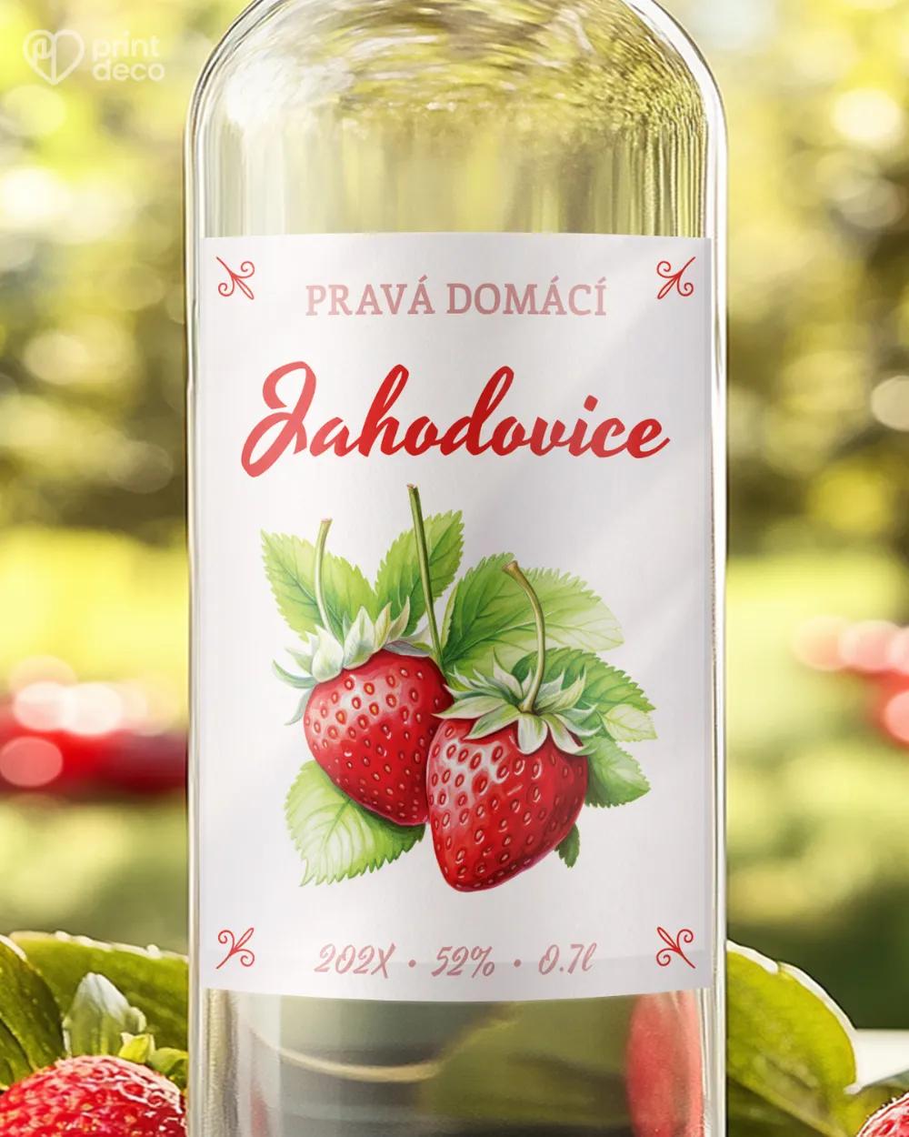 Etikety na jahodovici – motiv 06