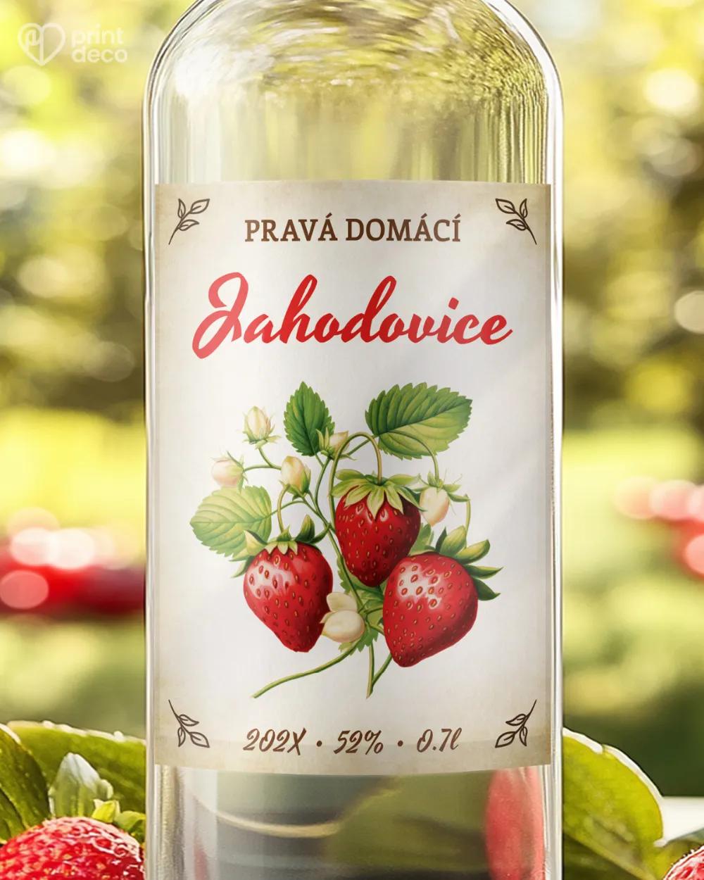 Etikety na jahodovici – motiv 07