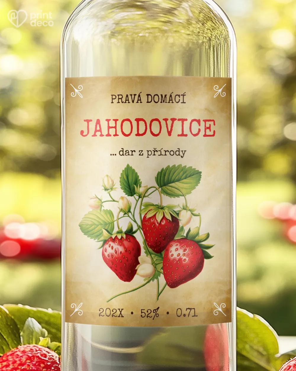 Etikety na jahodovici – motiv 08