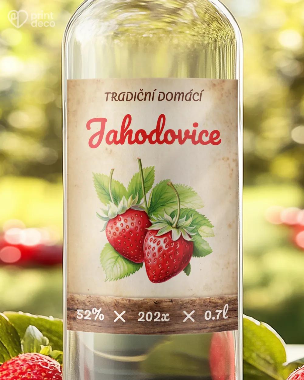 Etikety na jahodovici – motiv 09