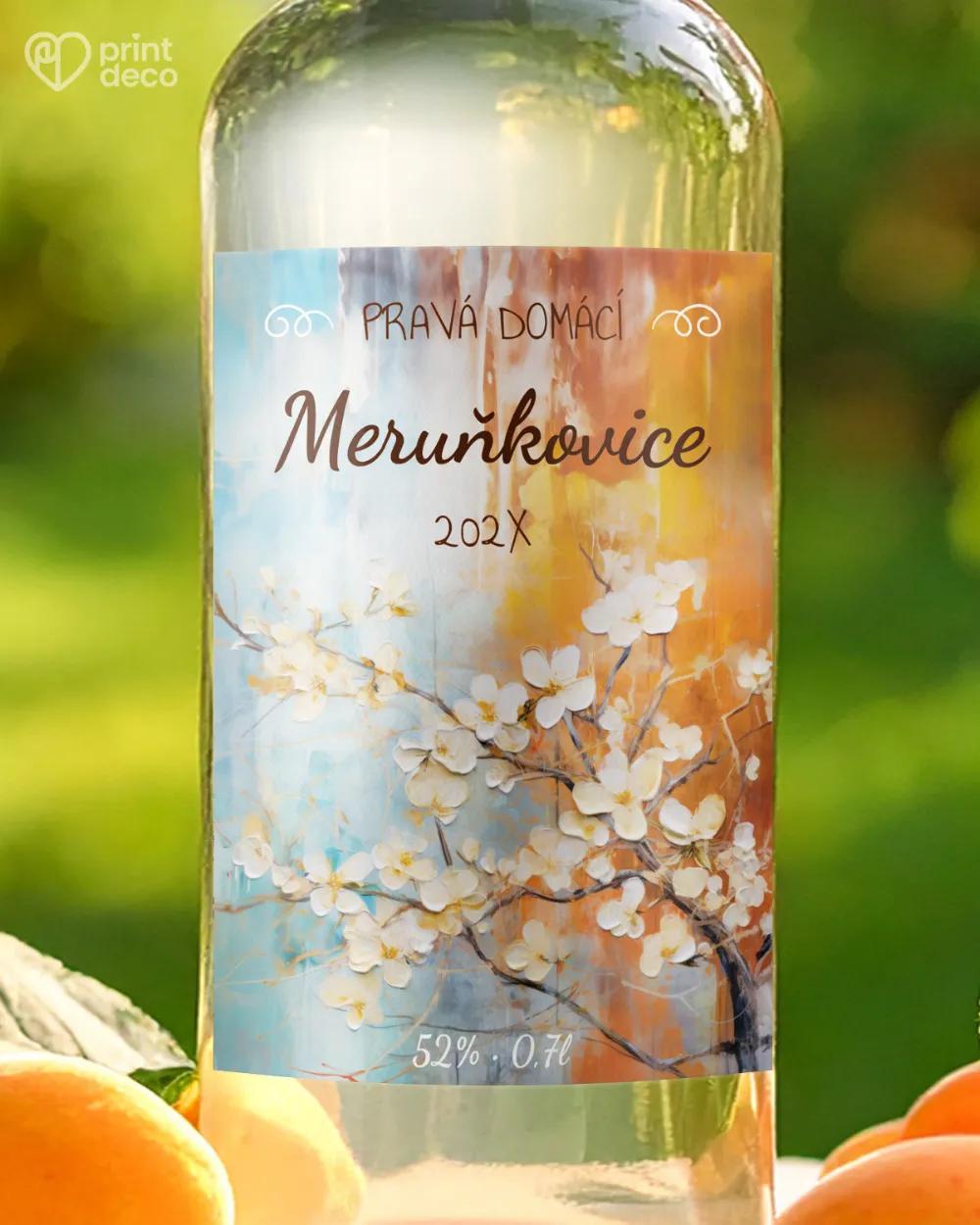Etikety na meruňkovici – motiv 05