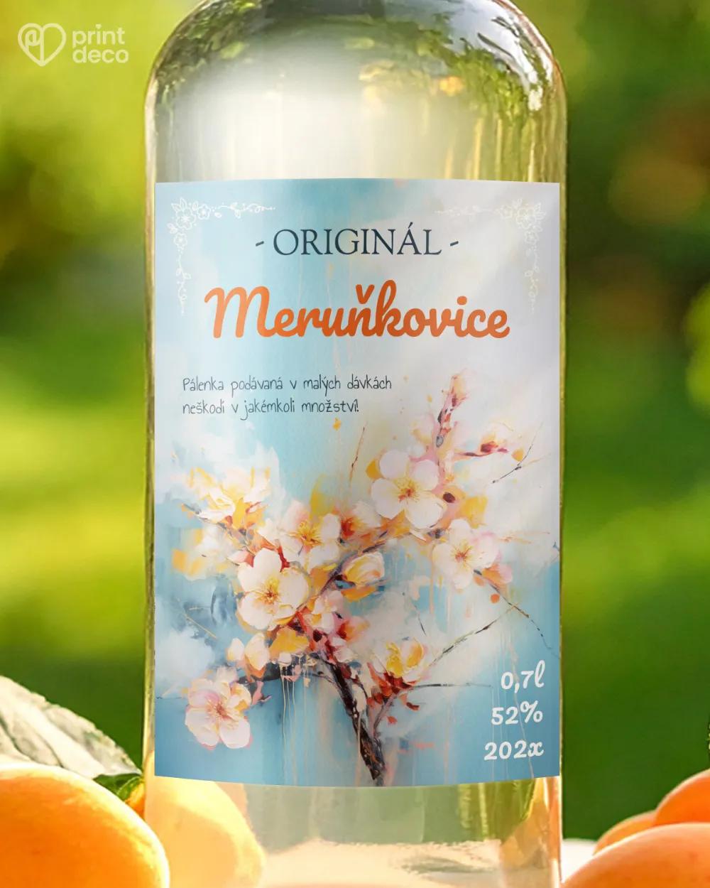 Etikety na meruňkovici – motiv 06