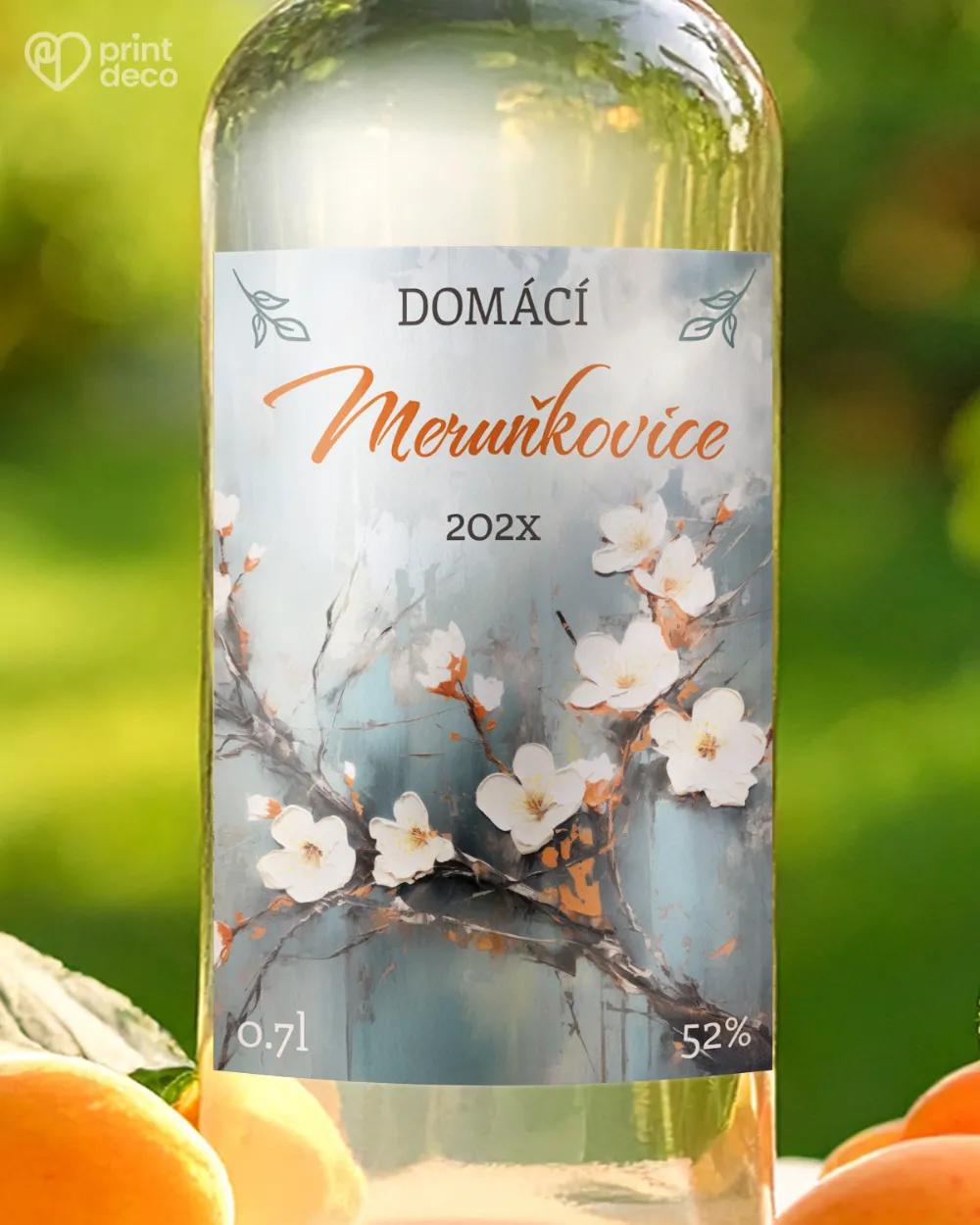Etikety na meruňkovici – motiv 07