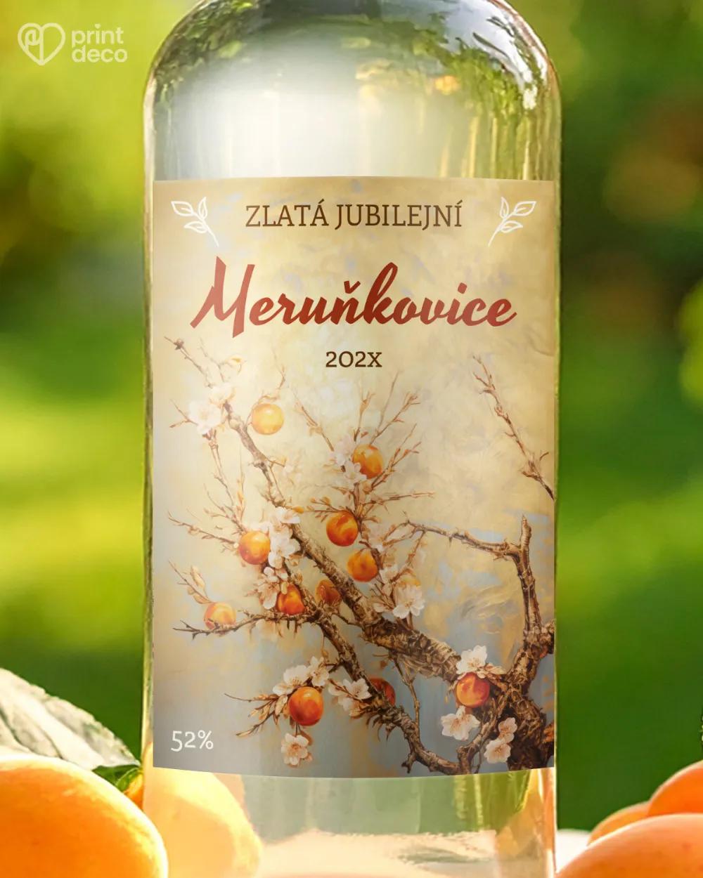 Etikety na meruňkovici – motiv 08