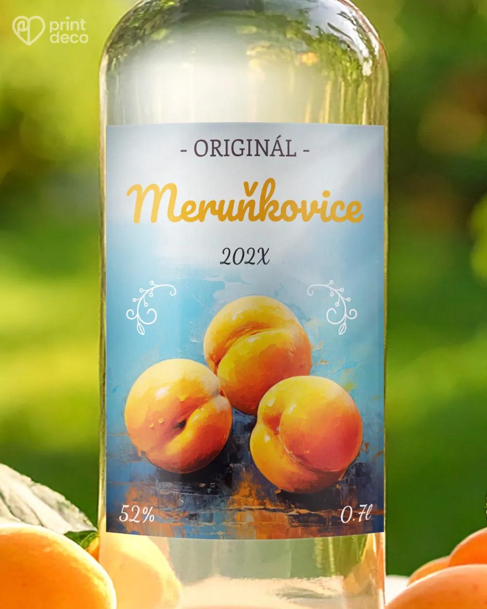 Etikety na meruňkovici – motiv 09