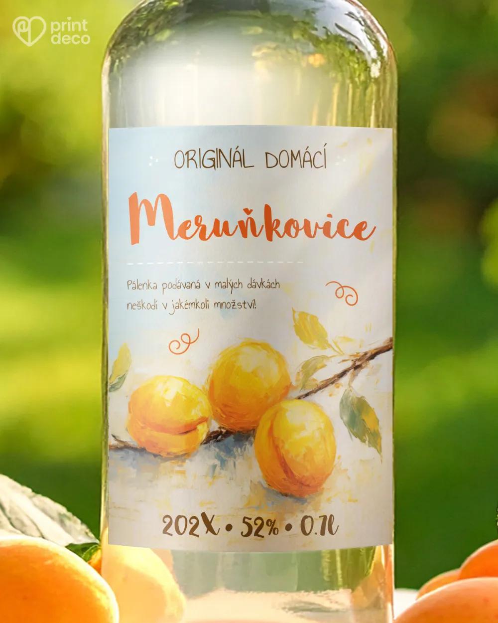 Etikety na meruňkovici – motiv 11