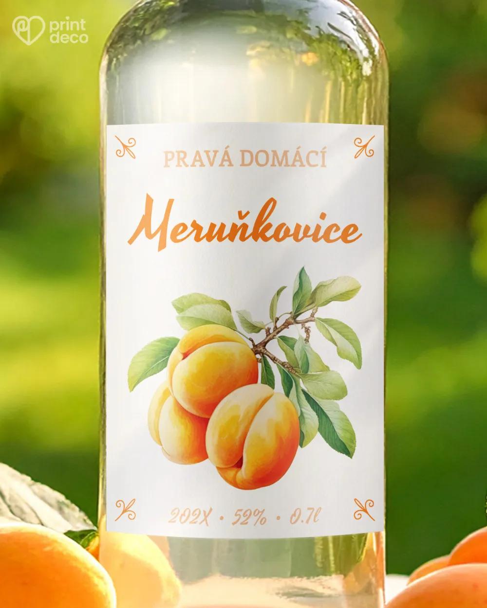 Etikety na meruňkovici – motiv 12