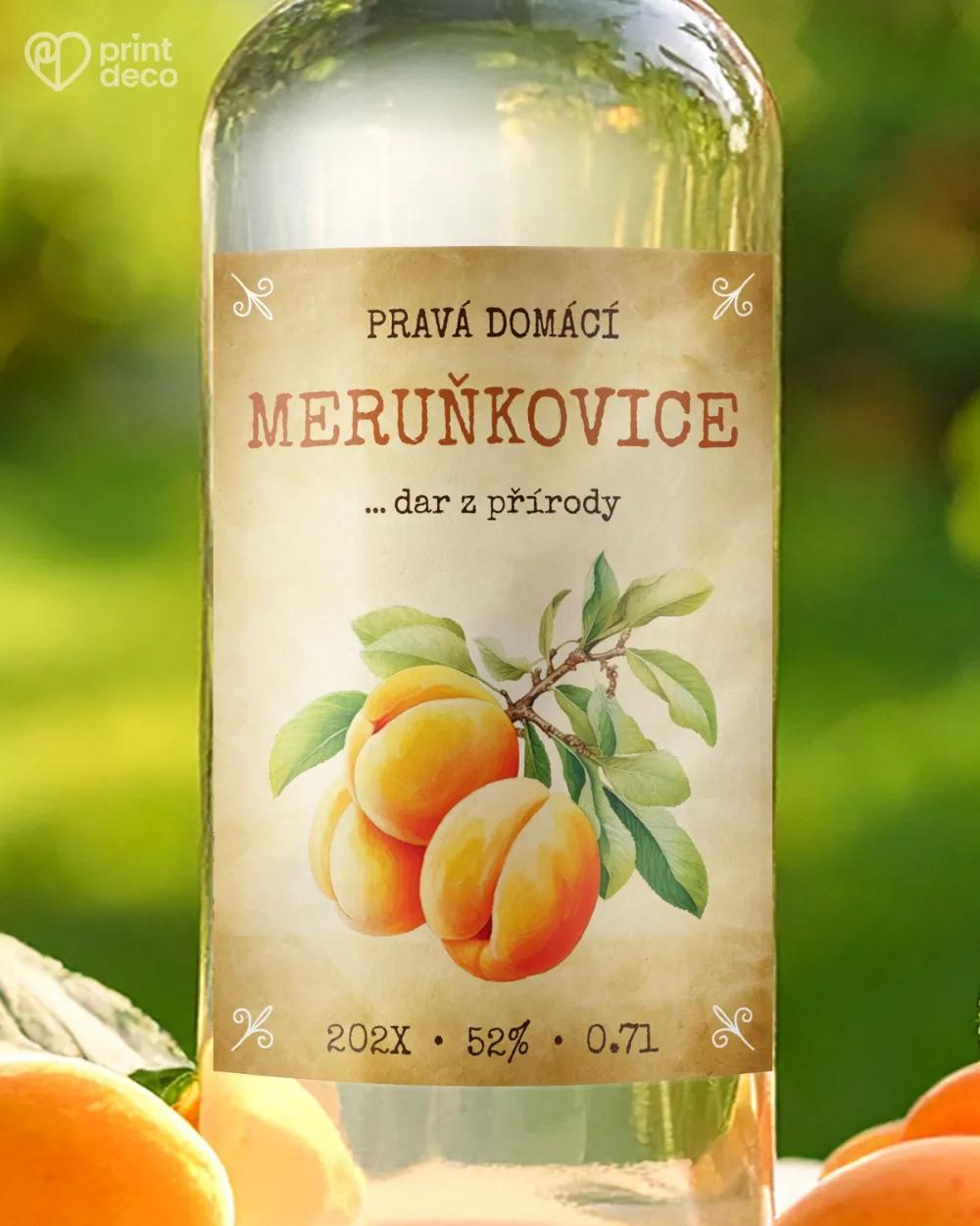 Etikety na meruňkovici – motiv 14