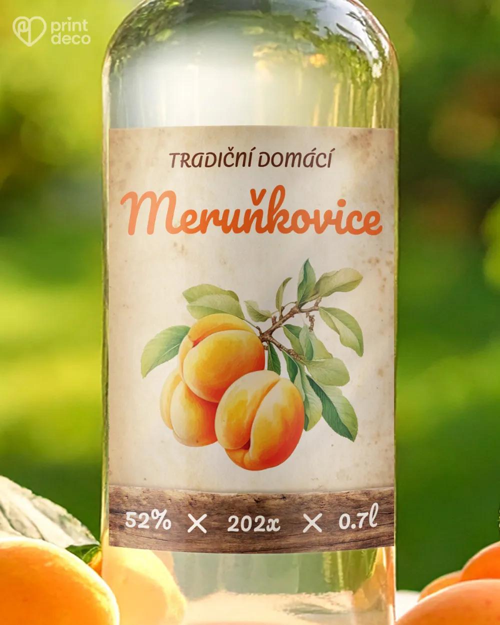 Etikety na meruňkovici – motiv 15