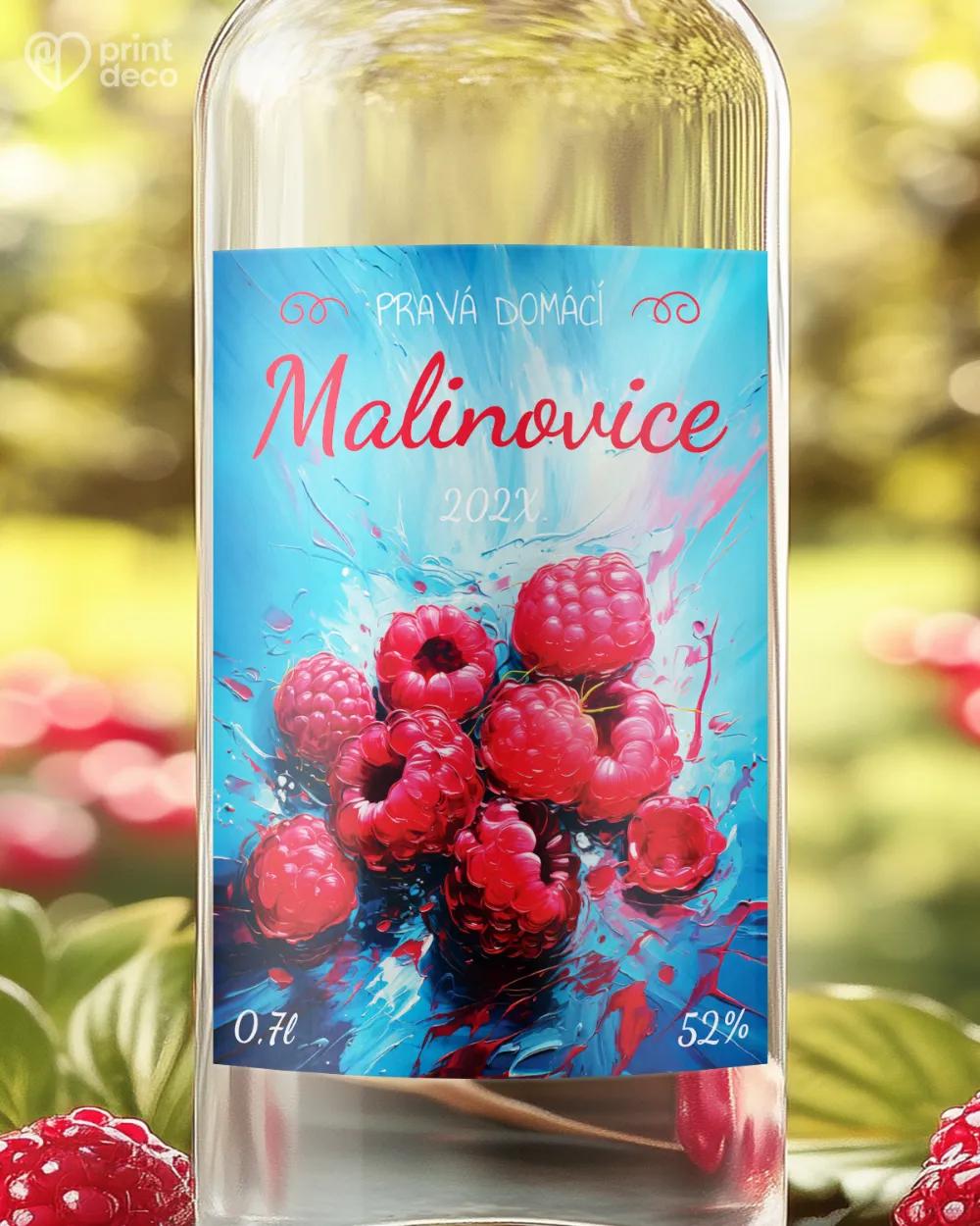 Etikety na malinovici – motiv 01