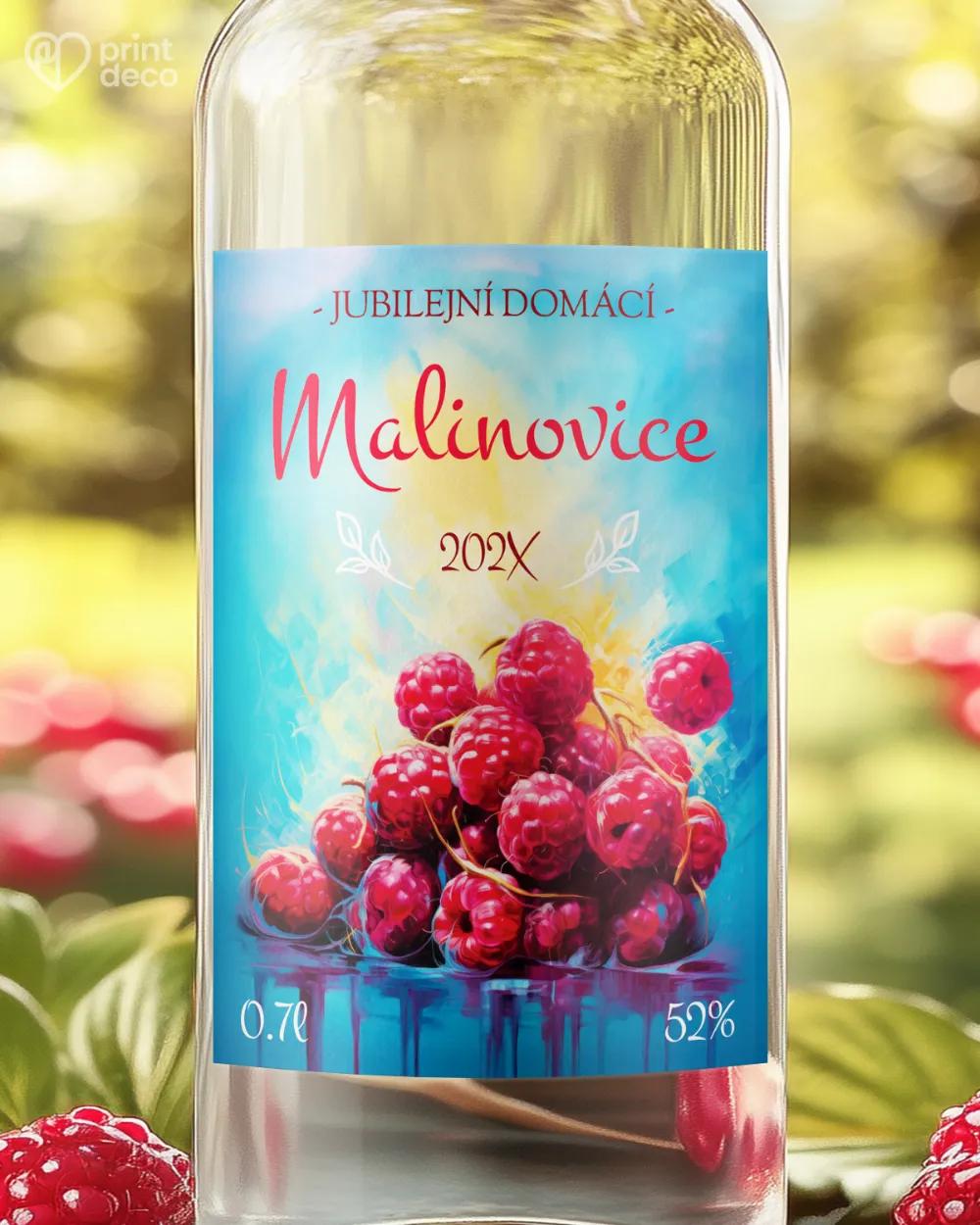 Etikety na malinovici – motiv 02