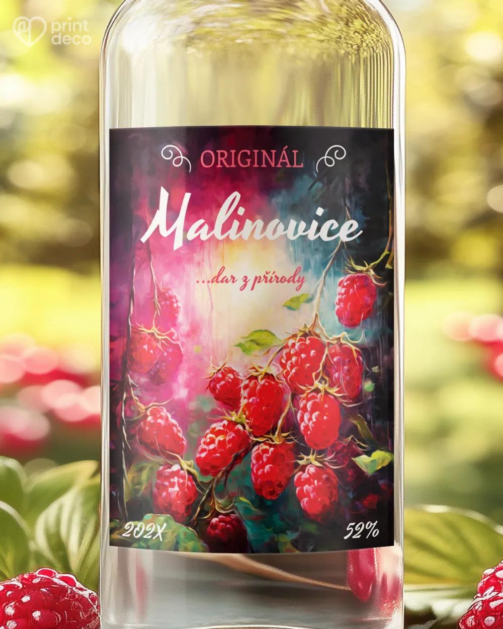 Etikety na malinovici – motiv 03