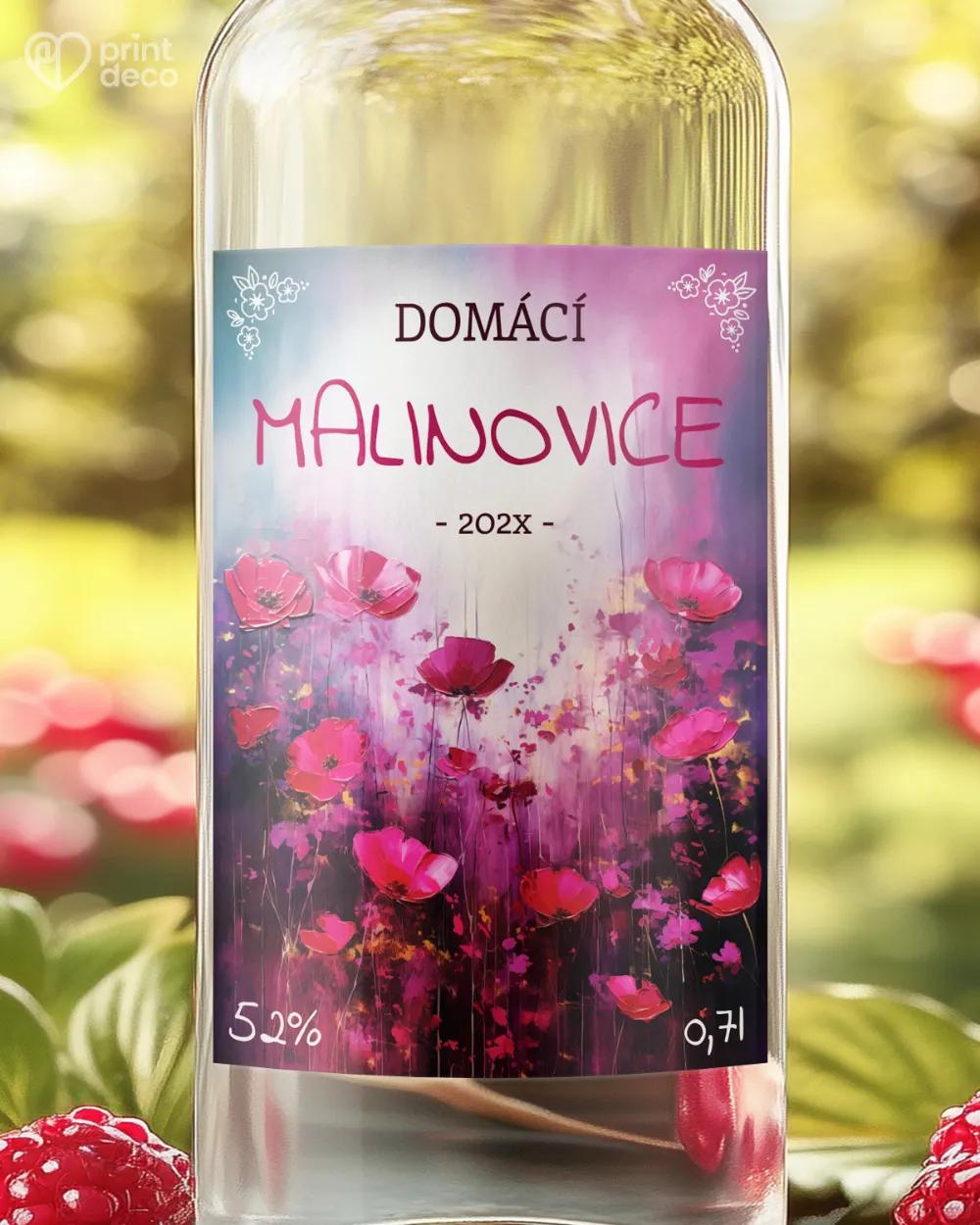 Etikety na malinovici – motiv 04