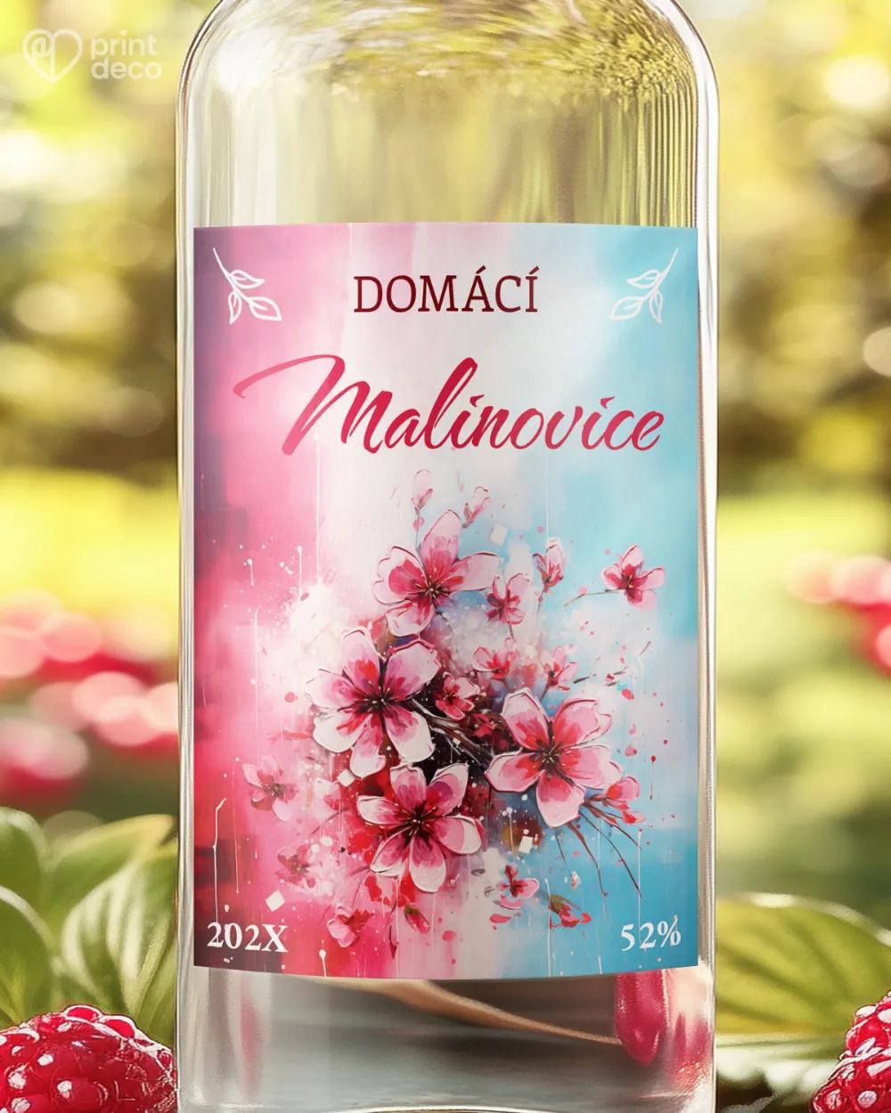 Etikety na malinovici – motiv 05