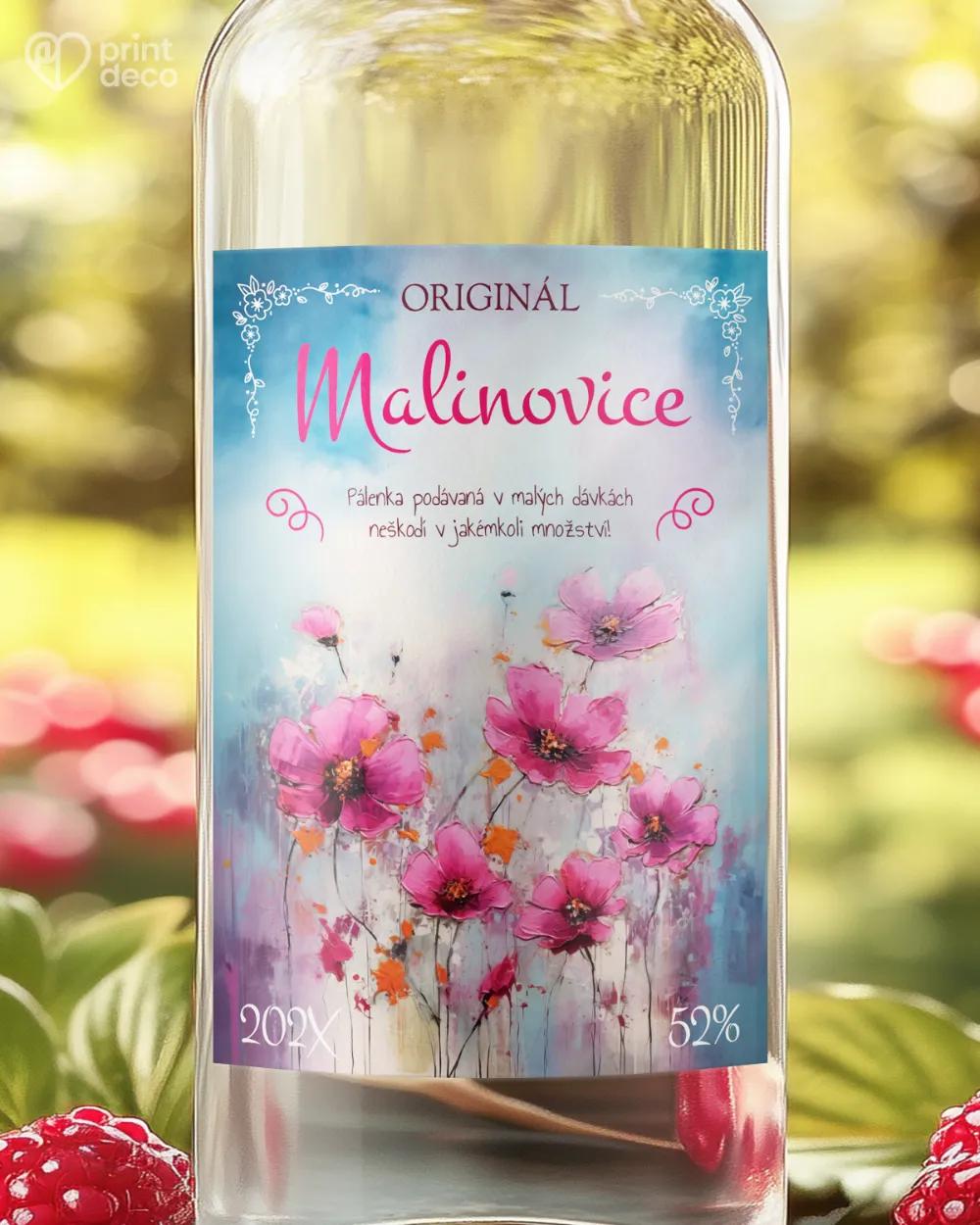 Etikety na malinovici – motiv 06