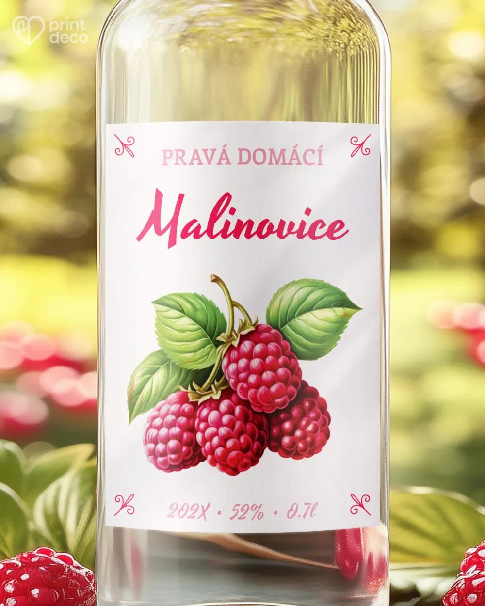 Etikety na malinovici – motiv 07