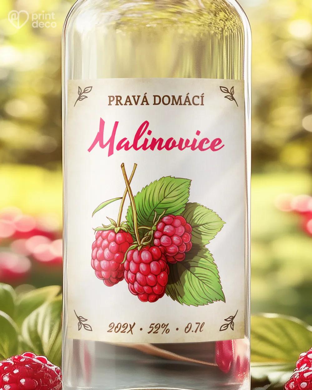 Etikety na malinovici – motiv 08