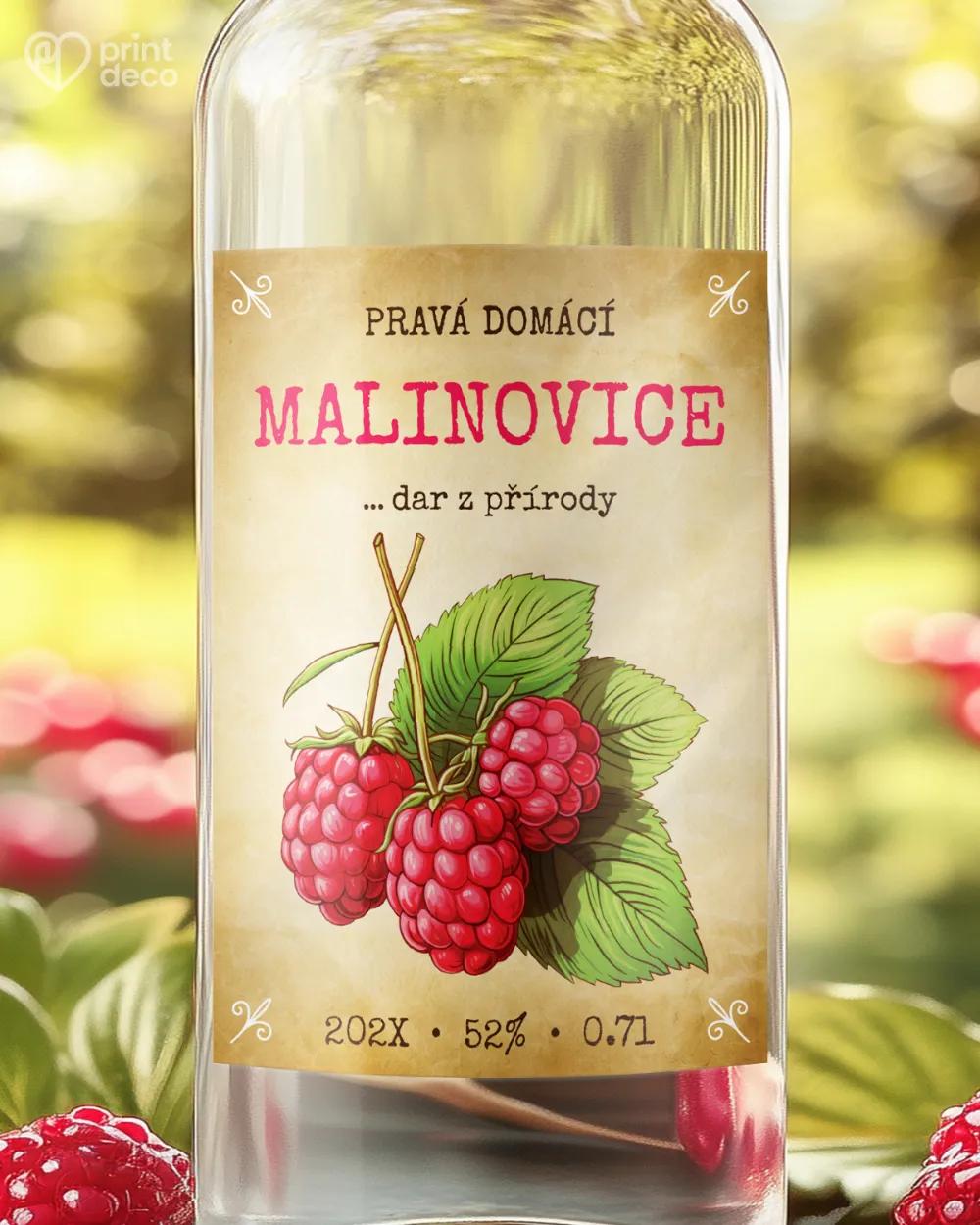 Etikety na malinovici – motiv 09