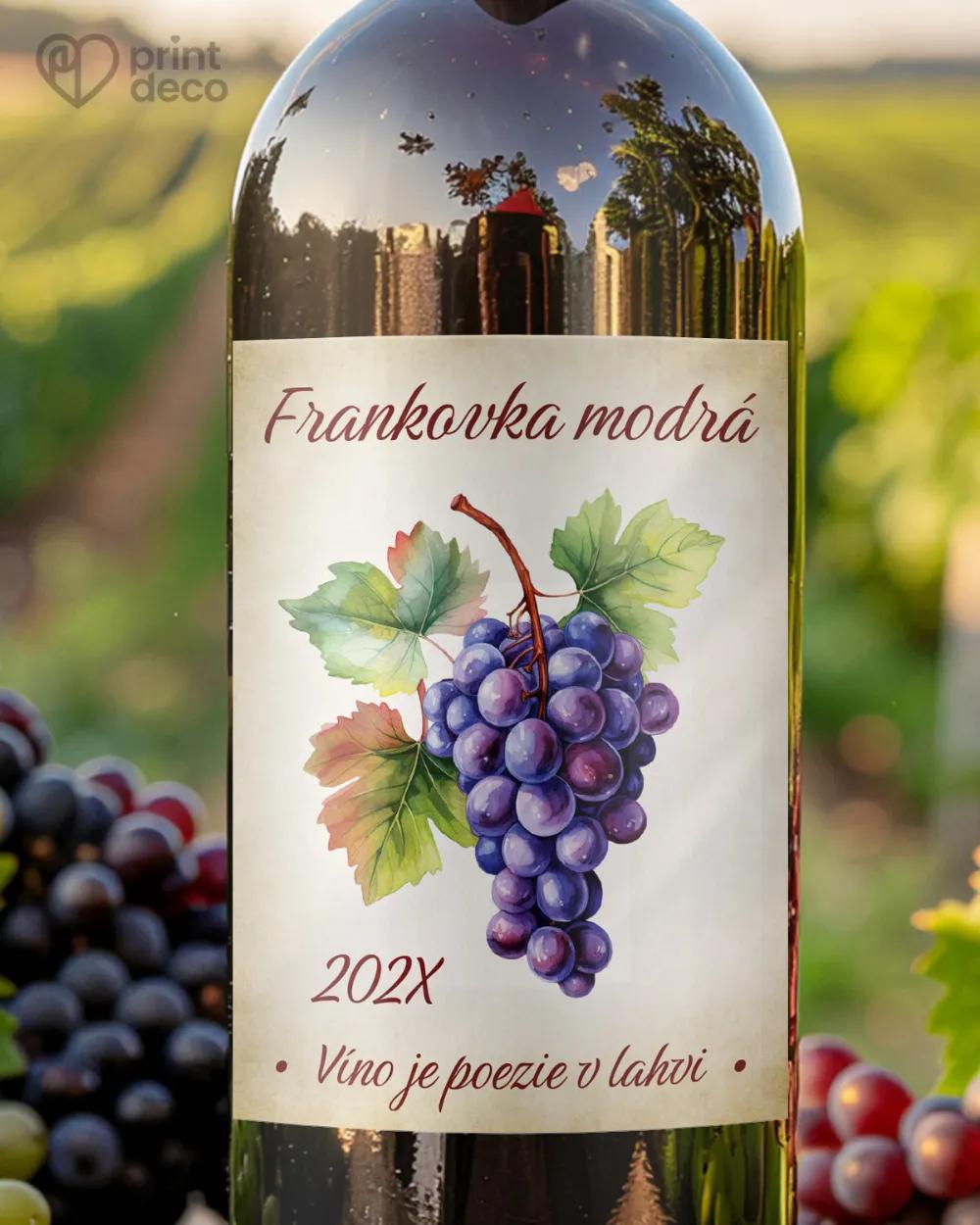 Etikety na víno - motiv 01 světlá