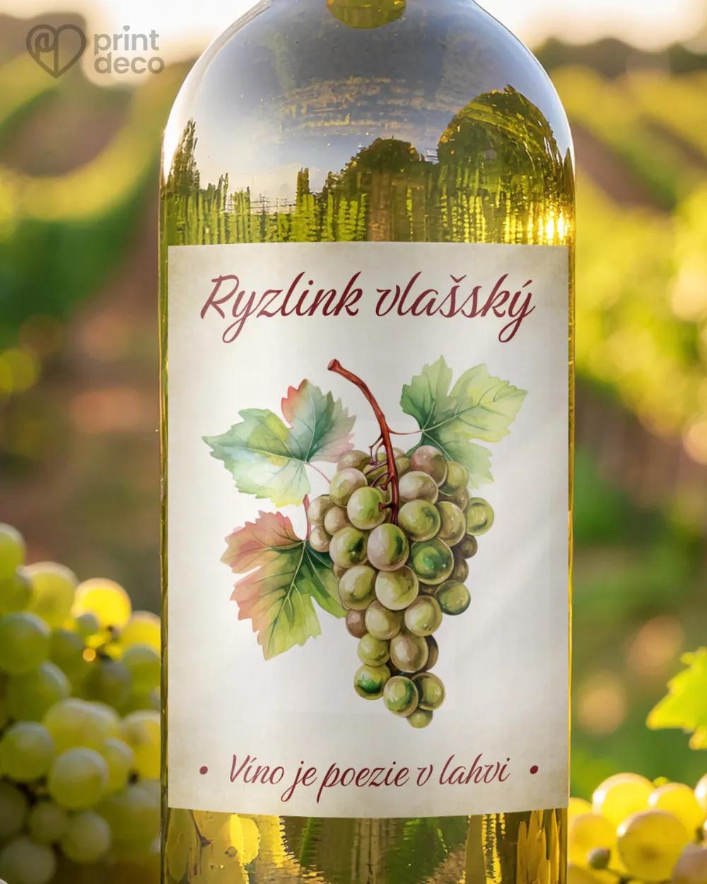 Etikety na víno - motiv 02 světlá