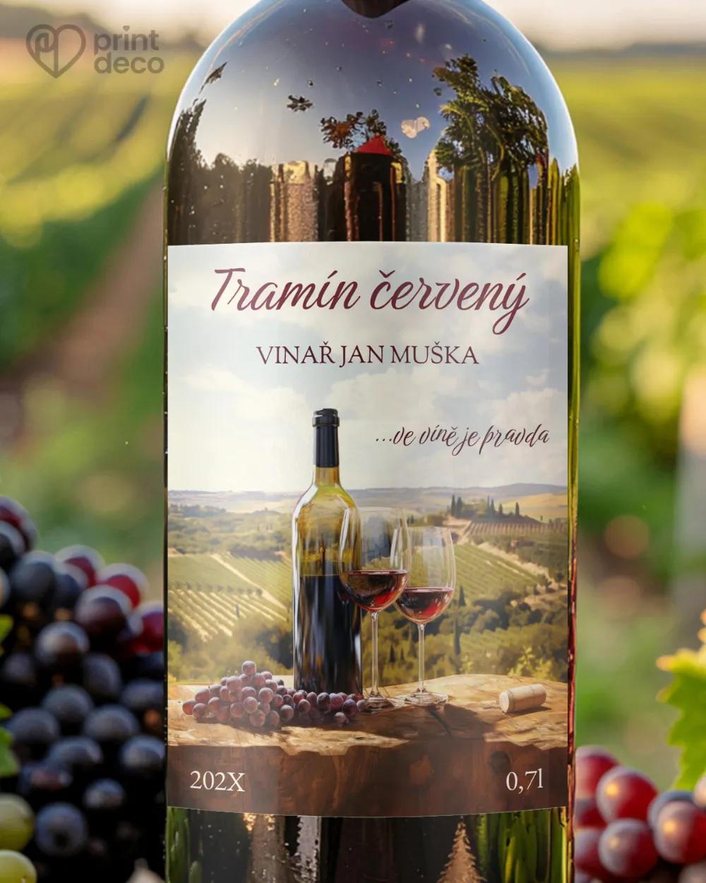 Etikety na víno - motiv 08
