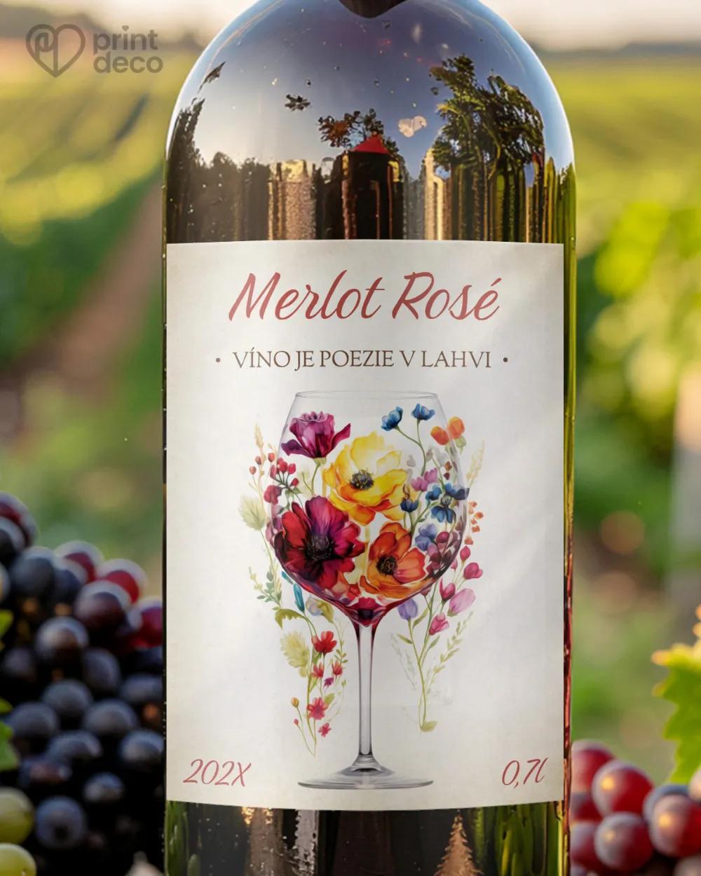 Etikety na víno - motiv 17