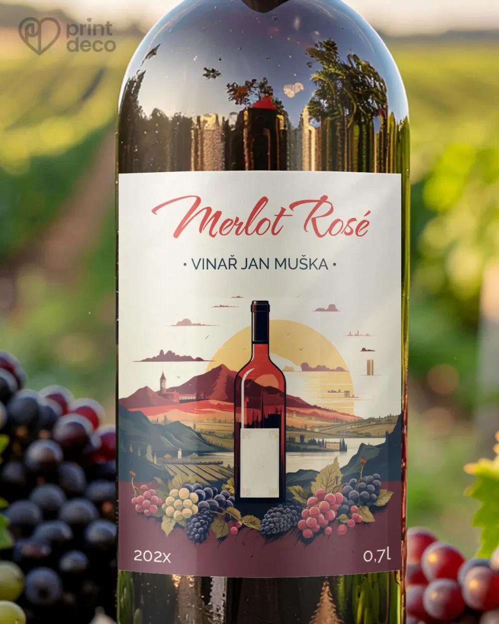 Etikety na víno - motiv 39
