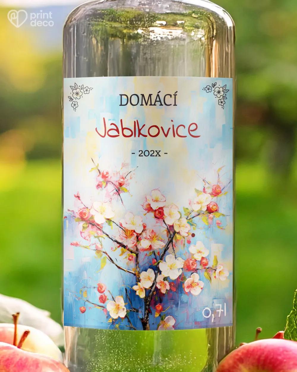 Etikety na jablkovici – motiv 08