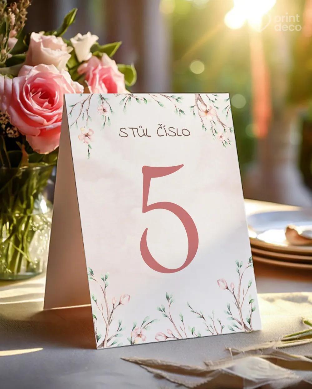 Svatební číslování stolů – Svatební brána
