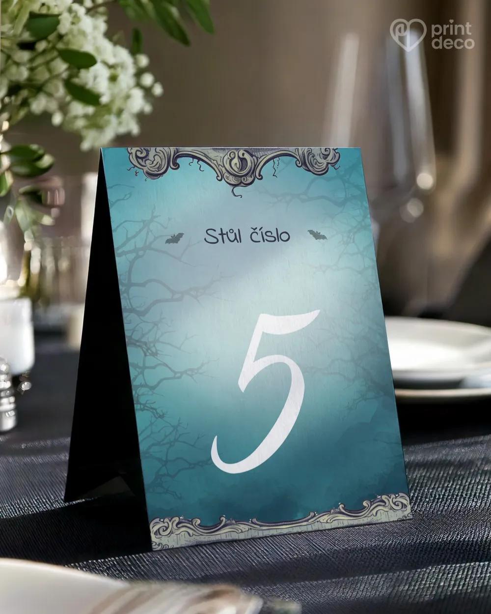 Svatební číslování stolů – The Addams Family