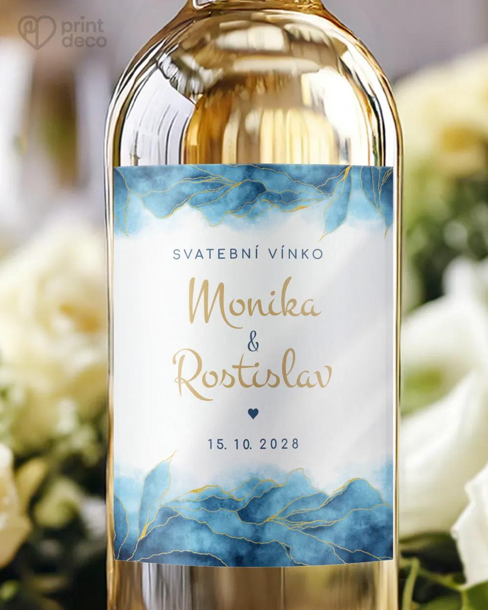 Svatební etikety – Abstrakt IV. Modrá