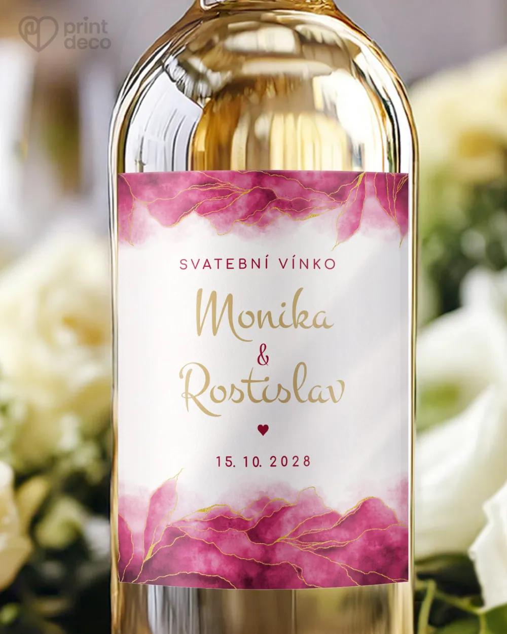 Svatební etikety – Abstrakt IV. Růžová