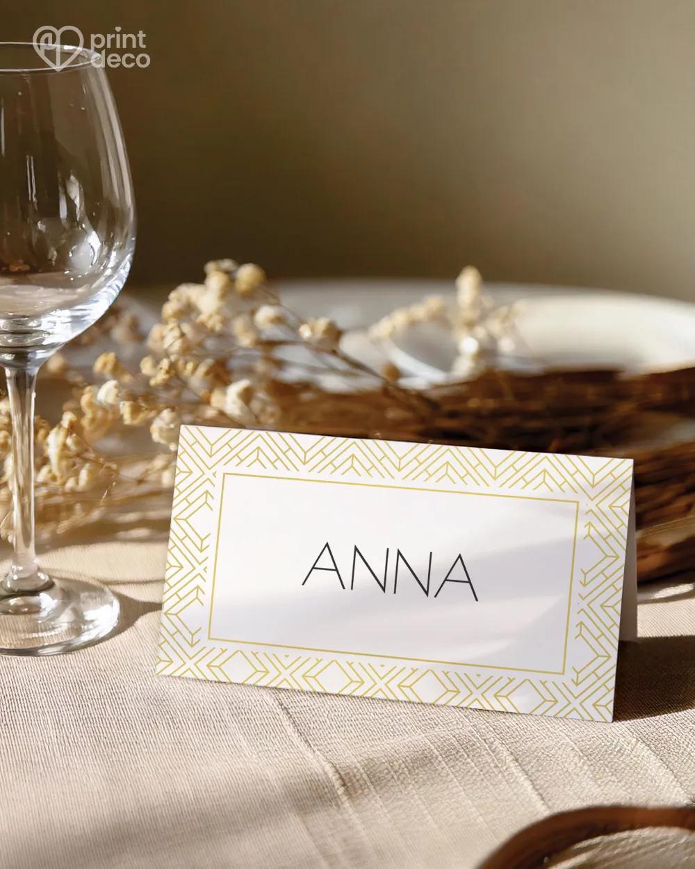 Svatební jmenovky – Art Deco I.