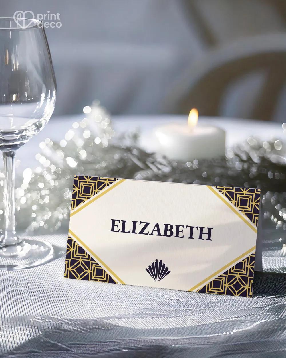 Svatební jmenovky – Art Deco II.