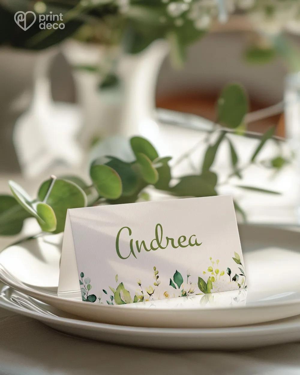 Svatební jmenovky – Bílé růže V.