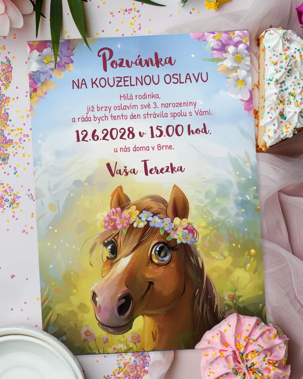 Pozvánka na dětskou oslavu – Koník II.