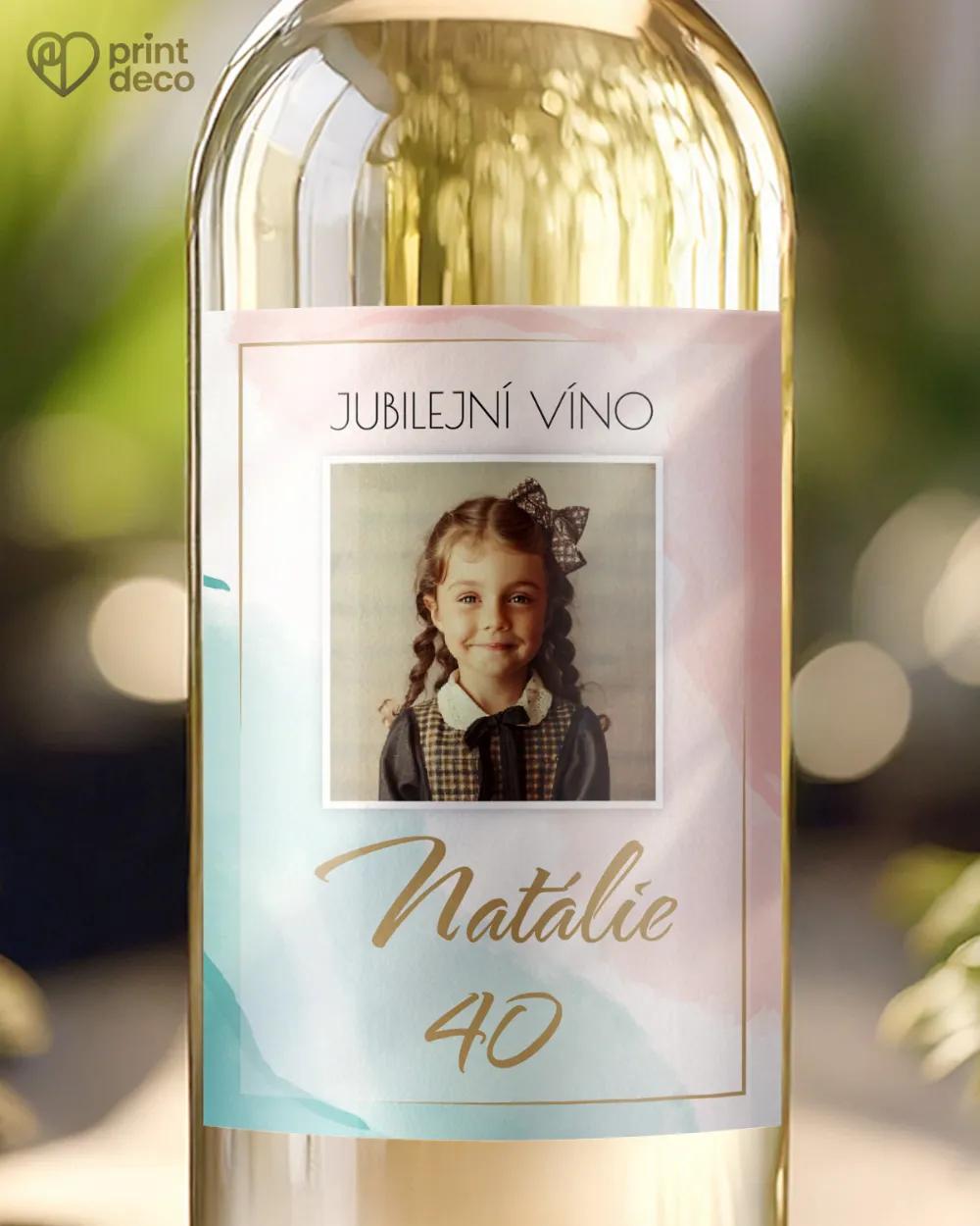 Etikety na láhve Abstrakt I. s fotografií